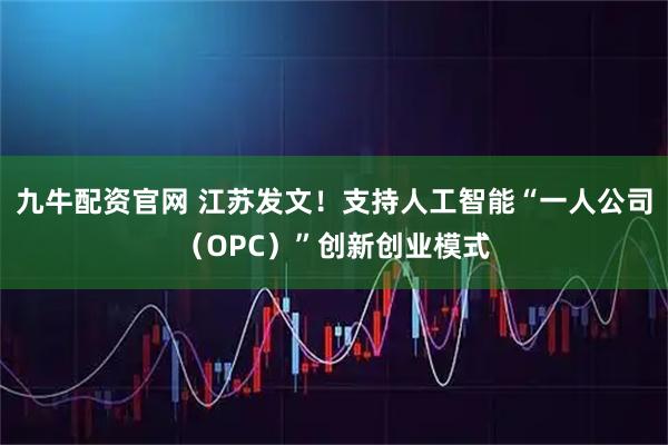 九牛配资官网 江苏发文！支持人工智能“一人公司（OPC）”创新创业模式